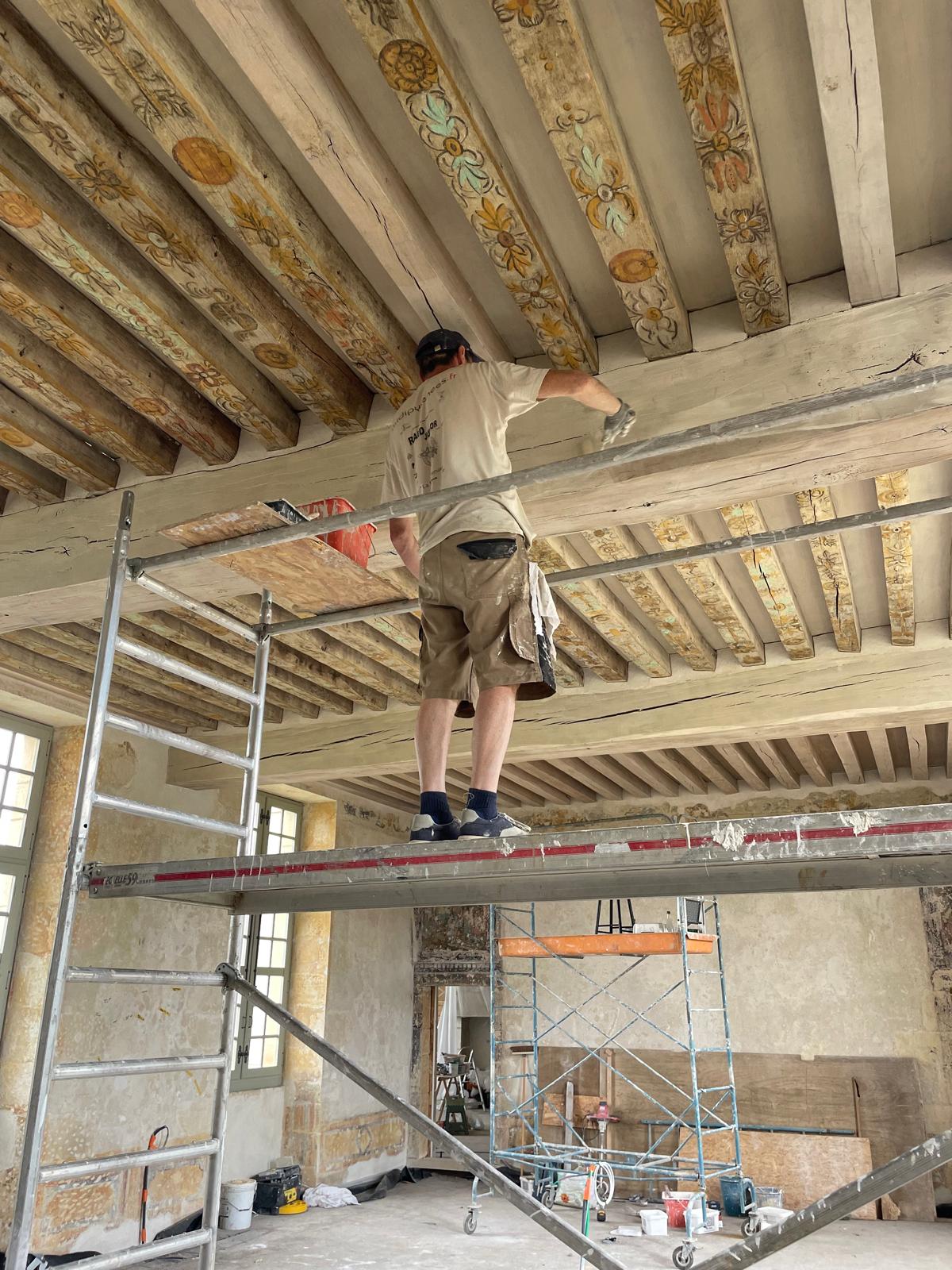Restauration d'un plafond 